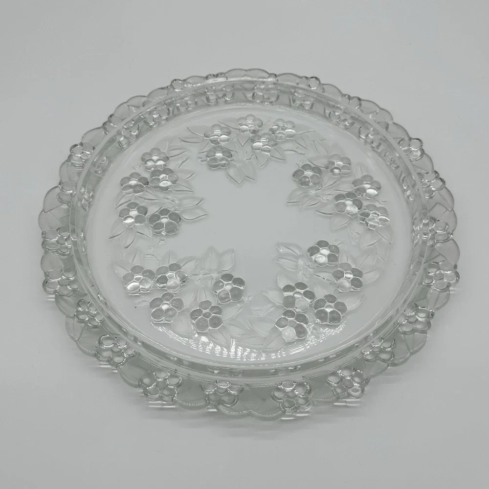 Vintage Mikasa Crystal Carmen‎ Walther Glass Serving Cake Platter